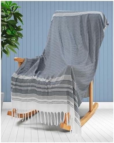 Boho Woven Throw Blanket, Cotton, Option 6