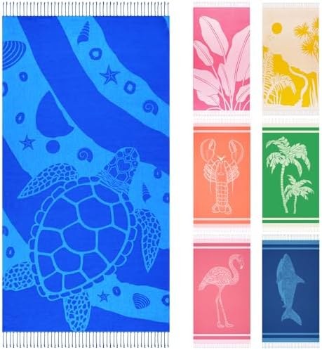 Cotton Turkish Beach Towel 72 x 36, Printed, Option 2