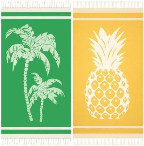 Cotton Turkish Beach Towels 2-Pack, Printed, Option 2