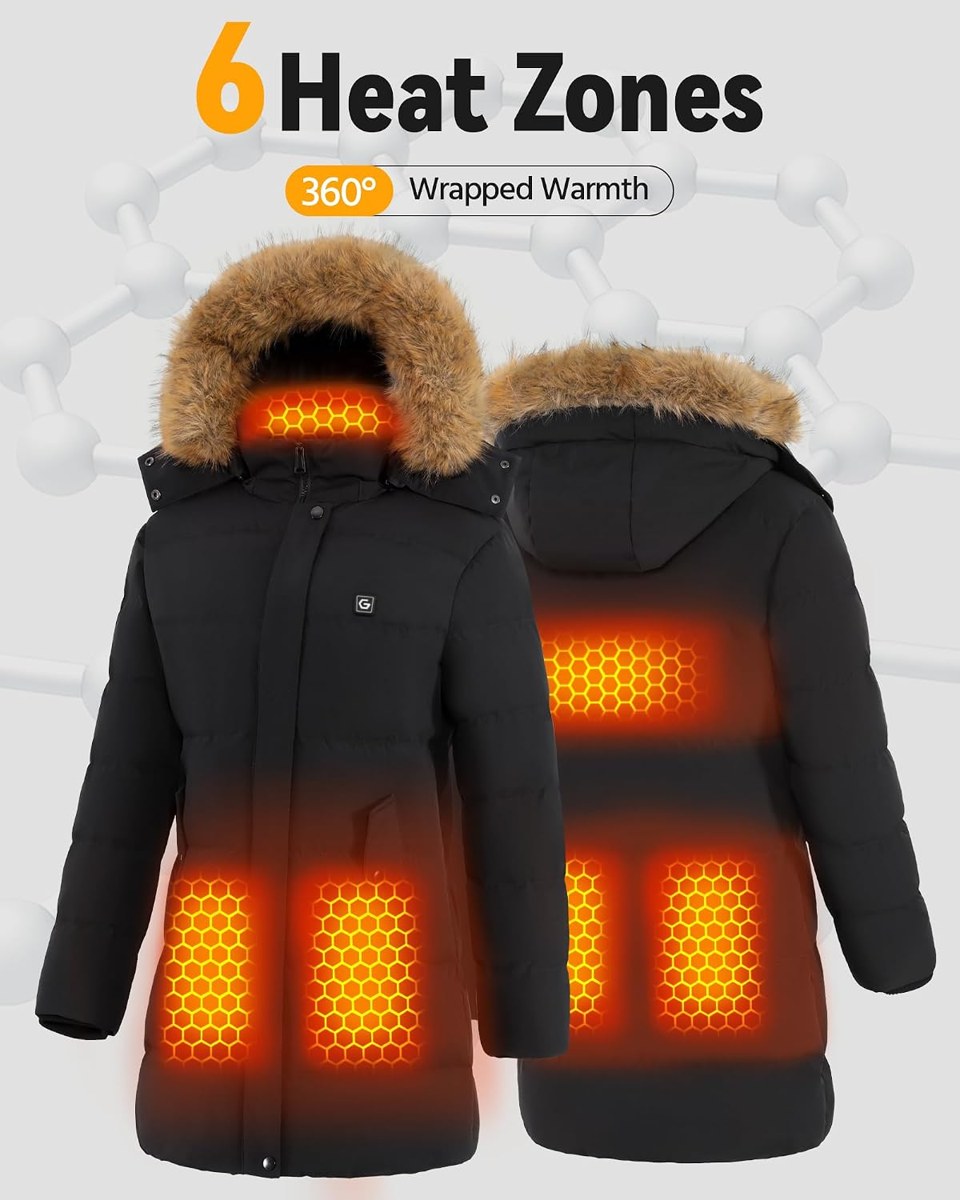 Genovega Graphene Heated Jacket for Women, 5 Heating Zones, view 4