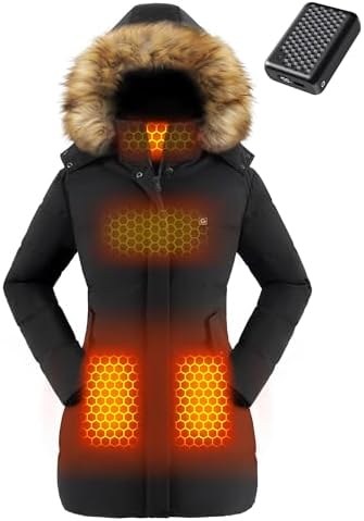 Graphene Heated Jacket for Women, 5 Heating Zones, Option 1