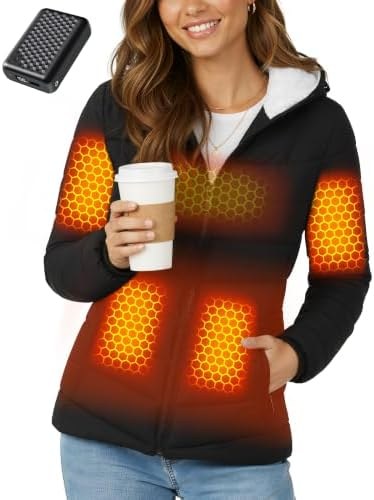 Heated Fleece Jacket for Women, Battery Included, Option 1