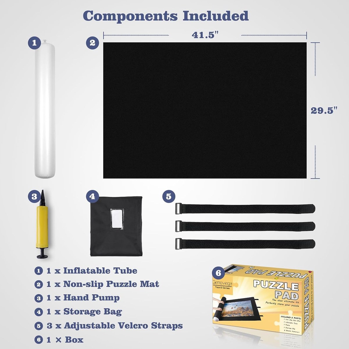 Genovega Jigsaw Puzzle Mat Roll Up, up to 2000 Pieces, view 2
