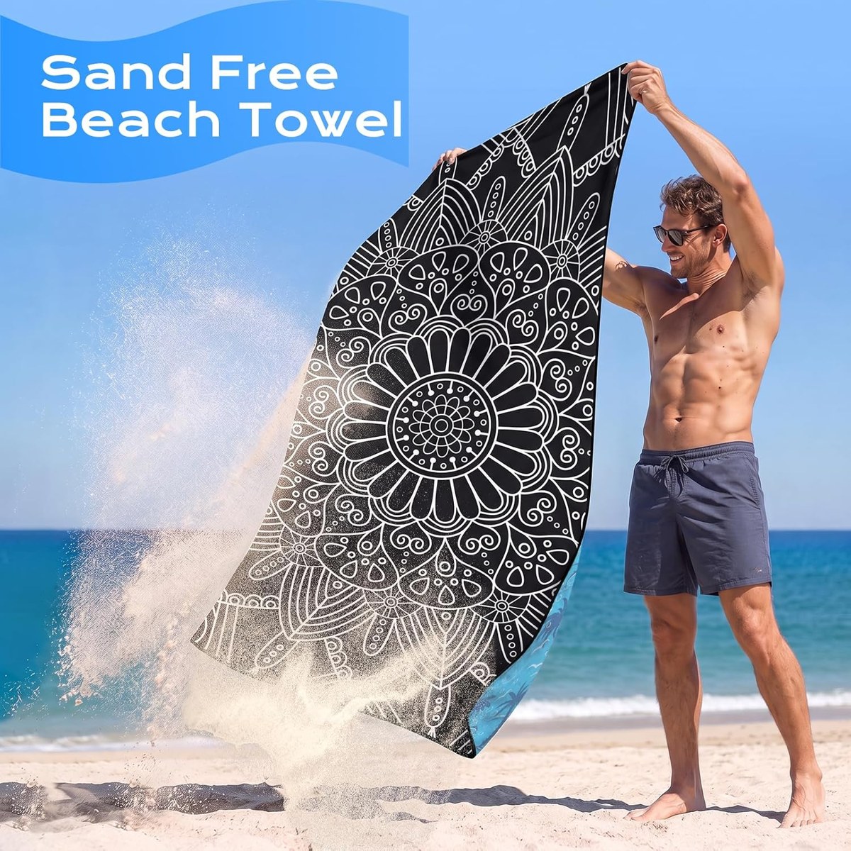 Genovega Microfiber Beach Towels 6-Pack, Double-Sided Prints, view 4