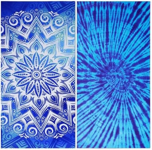 Oversized Beach Towel Set 2-Pack, Boho and Stripe, Option 2
