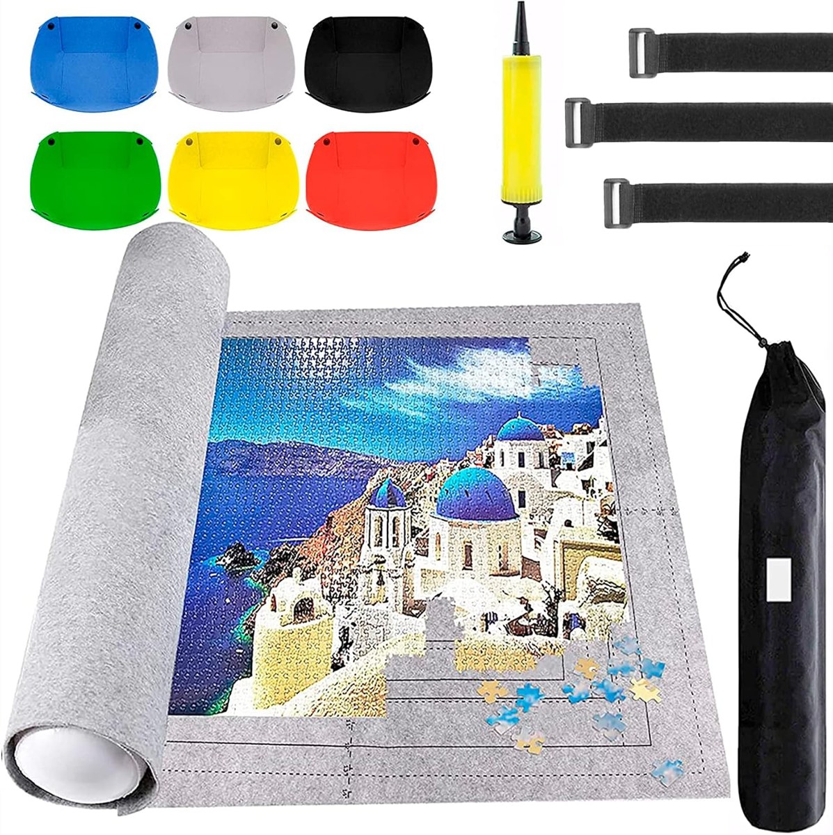 Genovega Puzzle Mat Roll Up with Sorter Trays