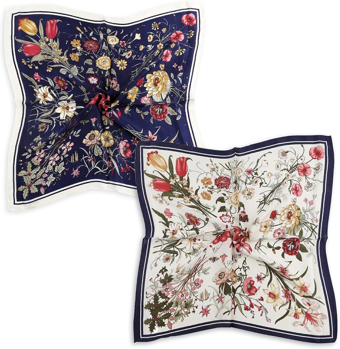 Genovega Satin Silk-Feel Head Scarf Neckerchief