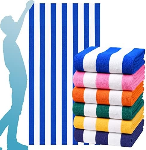 Striped Beach Towels 6-Pack, 72 x 40 Inch, Option 4